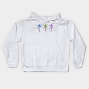 Three Palms at the Beach Kids Hoodie